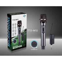 Micro karaoke không dây UTT-M10 loại 1 kèm đầu thu chống hú dành cho Loa kéo, AMply, Soundcard