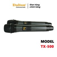 Micro karaoke không dây Dalton,  micro chống hú loa kéo karaoke TX-500 thân kim loại cao cấp, mic không dây UHF