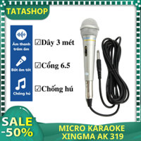Micro karaoke XINGMA AK 319, micro hát có dây, chất lượng âm thanh trong trẻo như thần tượng hát, chống hú bắt âm tốt