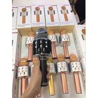 Micro Kèm Loa Hát Karaoke WS 858 có jack 3.5mm cho các loại loa  6 in 1