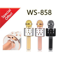 Micro Không Dây BLUETOOTH Tiện Dụng Chất Lượng Cao WS-858 ĐA NĂNG 6 TRONG 1 HÁT KARAOKE