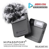 Micro Không Dây cài ve áo Relacart MIPASSPORT Mi1 2.4G Wireless Chính hãng cho điện thọi máy quay amply loa kéo