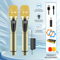Micro Không Dây Cầm Tay Cho Videoke Micro Sạc UHF Micro Động Micro Không Dây Karaoke Cho PC Thời Gian Làm Việc 6-8 Giờ Phạm Vi Làm Việc 164ft / 50m