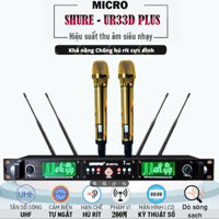 Micro Không Dây Cao Cấp Shure UR33D Plus Phiên Bản Mới 2024 , Sóng UHF Cao Tần TỤ TO Khỏe Chống Hú ,Tự Ngắt ,Hát Nhẹ