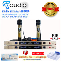 Micro Không Dây CMAUDIO CM-88 hàng chính hãng  tặng 4 quả pin sac 1 khay sạc pin