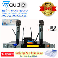 Micro không dây CMAUDIO CM-X5 PLUS cao cấp hàng chính hãng nhập khẩu 2023 - Tặng kèm Combo khay sạc pin  4 viên pin 1200mah