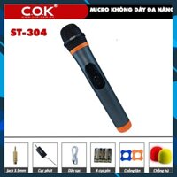 Micro Không Dây COK ST-304 (1 mic ) - CHÍNH HÃNG - BH 12 tháng - Mích Chuyên Dành Cho Mọi Loa Kéo Và Âm Ly - Lỗi Đổi Mới