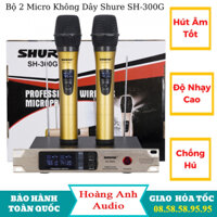 Micro Không Dây Đa Năng, Bộ Đầu Thu Karaoke SHURE SH-300G, Giọng Hát Trong Sáng, Tránh Nhiễu Sóng
