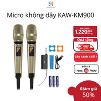Micro không dây đa năng KAW KM900, cắm trực tiếp loa kéo, amply, ô tô .. Mic hát chuyên dụng 1 đổi 1