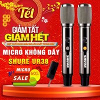 Micro Không Dây Đa Năng SHURE UR38, Sóng UHF Khỏe, khử tiếng Ồn, chống hú, Hát Nhẹ Bắt Âm Xa, Tiết Kiệm Pin.