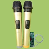 Micro không dây đôi VHF loa kéo mạch loa kéo màu vàng, micro cho loa kéo