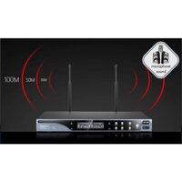 Micro không dây gia đình Qisheng chuyên nghiệp một đến hai ktv hát chống hú sân khấu sạc phần chữ U hội nghị máy thu âm