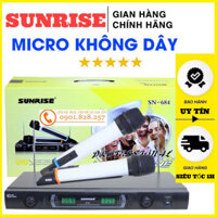 Micro không dây hộp sóng chính hãng Sunrise SN-684 sử dụng sóng UHF, Mic karaoke chất lượng cao chống hú chống nhiễu tốt