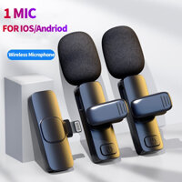 Micro Không Dây K9 Dành Cho/Android Lavalier Microphone Micrô Vlog Trực Tiếp Để Quay Video Cuộc Phỏng Vấn