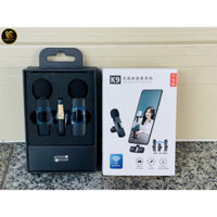 Micro không dây K9 (khử ồn quay video vlog review, kết nối Lightning / Type C 2 mic)