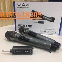 Micro Không Dây Karaoke Max 19 & Max 39, Mẫu Mới 2023, Màn Hình LED, Chống Hú Tốt, Hát Nhẹ, Sóng Mạnh, Âm Thanh Cực Hay