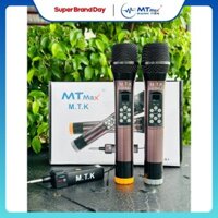Micro không dây MTK chuyên hát karaoke gia đình, micro oto, thu âm livestream, tùy chỉnh Bass,Treble trên thân mic