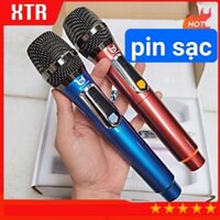 Micro Không Dây Pin Sạc W108, Mẫu Mới, chuyên dùng Karaoke cho Ampli, Loa Kéo, Sóng Mạnh, Hát Nhẹ