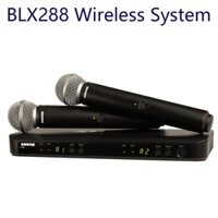 Micro không dây Shure BLX288 UHF kênh kép SM58 cầm tay phạm vi truyền 80m