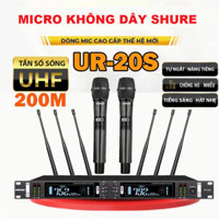 Micro Không Dây Shure UR20S - 6 Râu Bắt Sóng Xa, Sóng UHF Khỏe, Hút Âm, Chống Hú Tối Ưu, Chất Âm Sáng, BH 12 Tháng