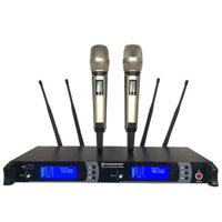 Micro không dây SKM-9000 (Hàng nhập khẩu, mic cảm biến tự ngắt, bắt sóng xa, chống hú Echo sai gon audio