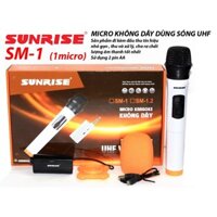 Micro không dây sunrise SM-1 (loại 1 mic) chính hãng,âm thanh cực hay,hát cực hút