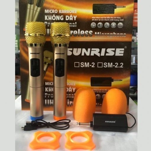 Micro không dây Sunrise SM-3 (loại 2 mic)