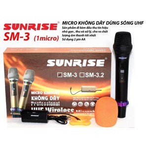 Micro không dây Sunrise SM-3 loại 1 mic