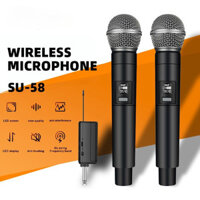 Micro không dây UHF chuyên nghiệp 2-Pack - Hệ thống Karaoke cho gia đình / buổi hòa nhạc, Videoke Hát với giá trị lớn
