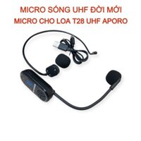 Micro Không Dây UHF Đời Mới Của Aporo. Micro Cho Máy Trợ Giảng T28 UHF, Gọng Mic Tháo Rời.