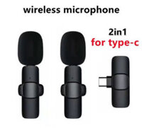 Micrô Lavalier không dây bán chạy nhất K9 Mic khử tiếng ồn có Reverb để phát trực tiếp ngoài trời, Micrô không dây iPhone vô hình Mini để tạo nội dung