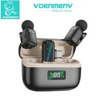 Micro Lavalier không dây Mini Ghi Video cho iPhone USB C Điện thoại khử tiếng ồn AI Thay đổi giọng nói