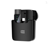 Micro Lavalier không dây Mini cho điện thoại di động 360° Mic ve áo đa hướng có màn hình giảm tiếng ồn Tương thích với máy tính bảng điện thoại thông minh Android Type-C cho YouTube Facebo