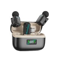 Micro Lavalier không dây Mini cho iPhone USB C Điện thoại AI Thay đổi giọng nói để ghi Video trực tiếp