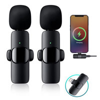 Micro Lavalier Thu Âm Không Dây cho điện thoại Lavalier Microphone Micrô Vlog Trực Tiếp Để Quay Video Làm LIVE chuyên nghiệp