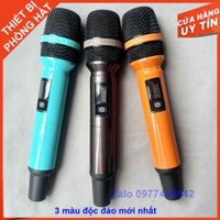 Micro loa kéo chống hú, hợp kim toàn phần, bắt sóng xa, củ micro k8 cực bén, micro loa kéo nhiều màu