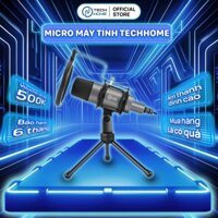 Micro máy tính TechHome livestream, hát karaoke, thu âm tại nhà, lọc tiếng ồn, âm thanh đỉnh cao - DT1257
