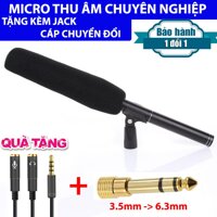 Micro phỏng vấn chuyên nghiệp BUB MA-G18 Dùng cho máy quay phim Điện thoại - Tặng kèm cáp chuyển và 3.5 ra 6.5mm