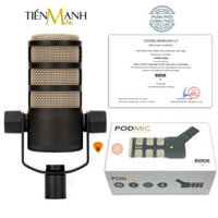 Micro Rode Podmic - Mic Thu Âm Dynamic Podcast Livestream Phòng Thu Studio Microphone Pod mic Hàng Chính Hãng - Kèm Móng Gẩy DreamMaker