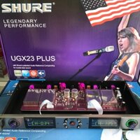 Micro Shure UGX23 Plus Mới Ra Mắt, Vỉ Tím,Tự Ngắt,Mic Chống Hú Tốt,Lọc Tiếng Hay,Chất Âm Sáng Và Cực Chắc.4 Ăng Ten