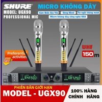 Micro SHURE UGX90 - Micro Không Dây Cao Cấp,Phù Hợp Karaoke & Sự Kiện,UHF Tự Ngắt, Chống Hú,Hát Hay,Bảo Hành 12 Tháng
