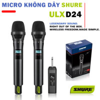 Micro SHURE ULX-D24,  Micro Cho Loa Kéo, Âm Ly Karaoke Gia Đình. Mixer Hát Vang Nhẹ . Chống Hú Rít , Công Nghệ Lọc Âm