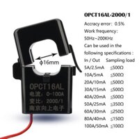 Micro Split Core Máy biến áp dòng điện ct kẹp OPCT10AL1000 / 1 2000 / 1 3000 / 1 OPCT16AL 4000 / 1 5000 / 1 Cảm biến dòng điện lõi chia nhỏ Mini