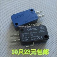 Micro Switch V161C25 Micro Nhỏ Đột quỵ Công tắc giới hạn 3 chân Công tắc CMV100D Silver Point 10 chiếc