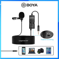Micro Thu Âm Cài Áo Boya BY-M1 Pro Cổng 3.5mm Dành Cho Điện Thoại, Máy Ảnh - Chính Hãng