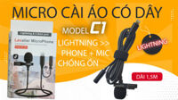Micro thu âm cài áo chống ồn cho tất cả các dòng điện thoại C1