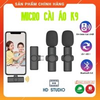 Micro Thu Âm Cài Áo K9 Nhỏ Gọn Dễ Sử Dụng Bắt Xa Lên Tới 10m Dùng Để Ghi Âm Quay Video, Mic K9 Tích Hợp Pin Sạc