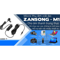 Micro thu âm cài áo Zansong M1 - Mic thu âm cài áo cho điện thoại, máy ảnh, máy quay - Livestream, thuyết trình, trợ giảng - Hàng chính hãng