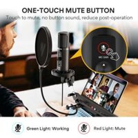 Micro Thu Âm Chuyên Nghiệp Maono AU-PM422 192KHZ / 24BIT Có Một Nút Tích Hợp Mic