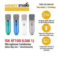 Micro thu âm ISK AT100 ⚡ BH 1 NĂM ⚡ HÀNG LOẠI 1 Chính Hãng ISK Hát Livestream Thu Âm Chuyên Nghiệp Âm Thanh Sống Động